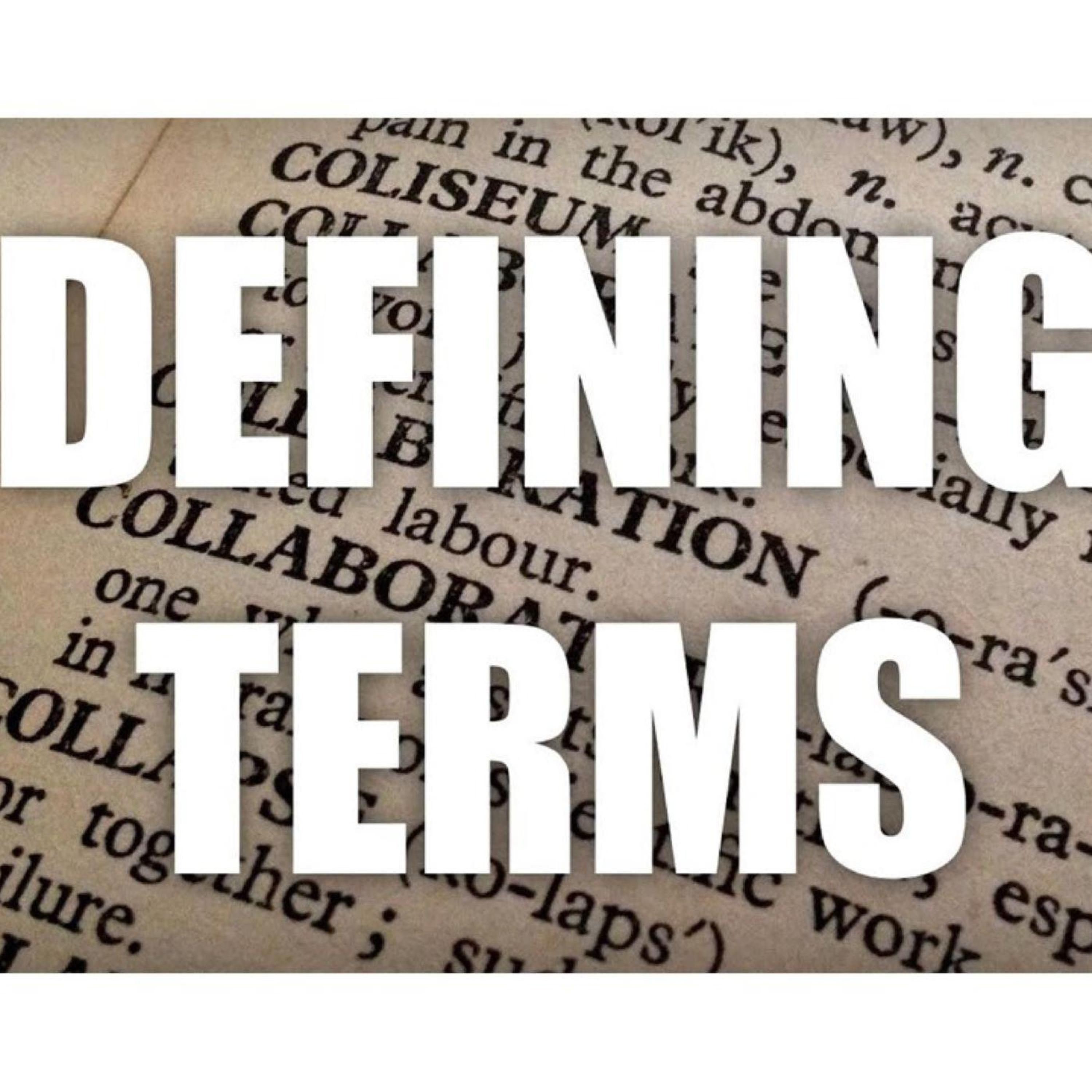 Defining Our Terms! Solo Episode!