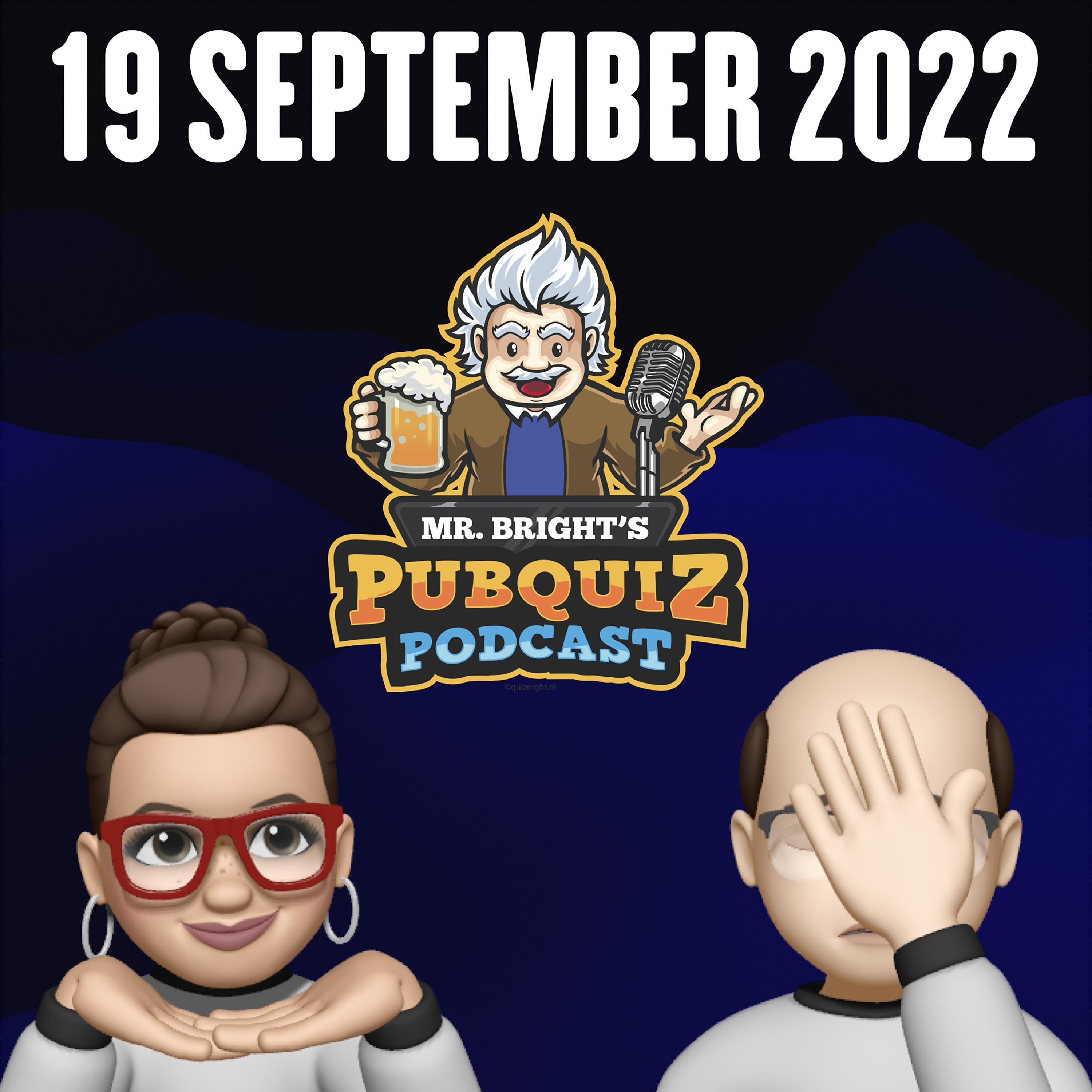 Pubquiz Podcast 19 september 2022 episode artwork