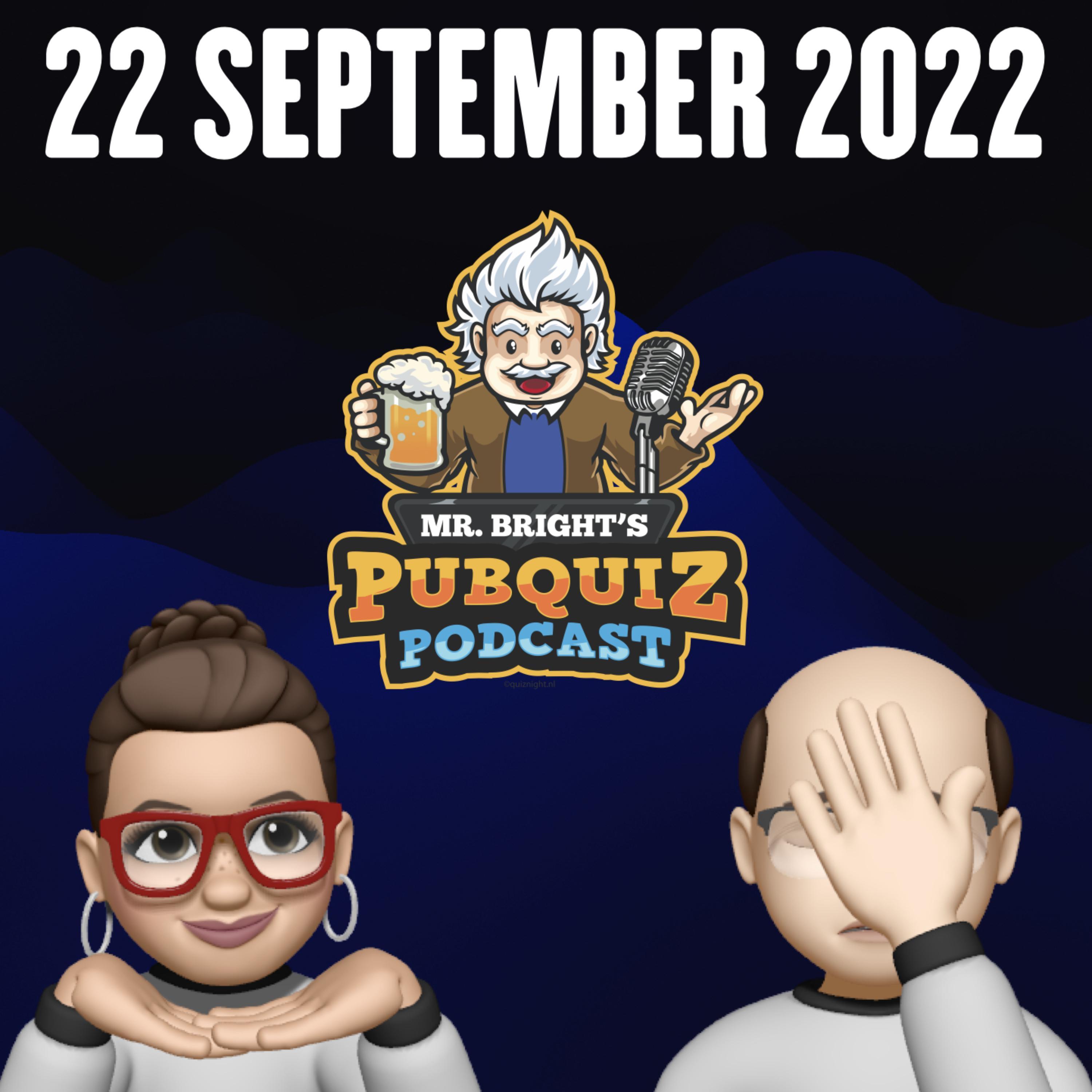 Pubquiz Podcast 22 september 2022 episode artwork