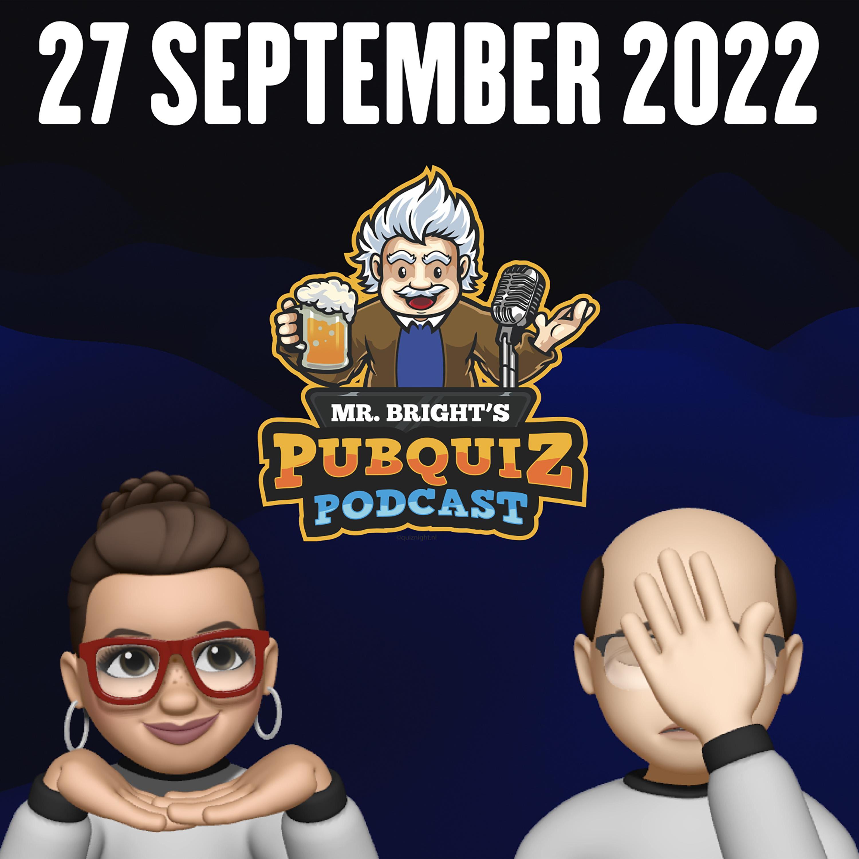 Pubquiz Podcast 27 september 2022 episode artwork