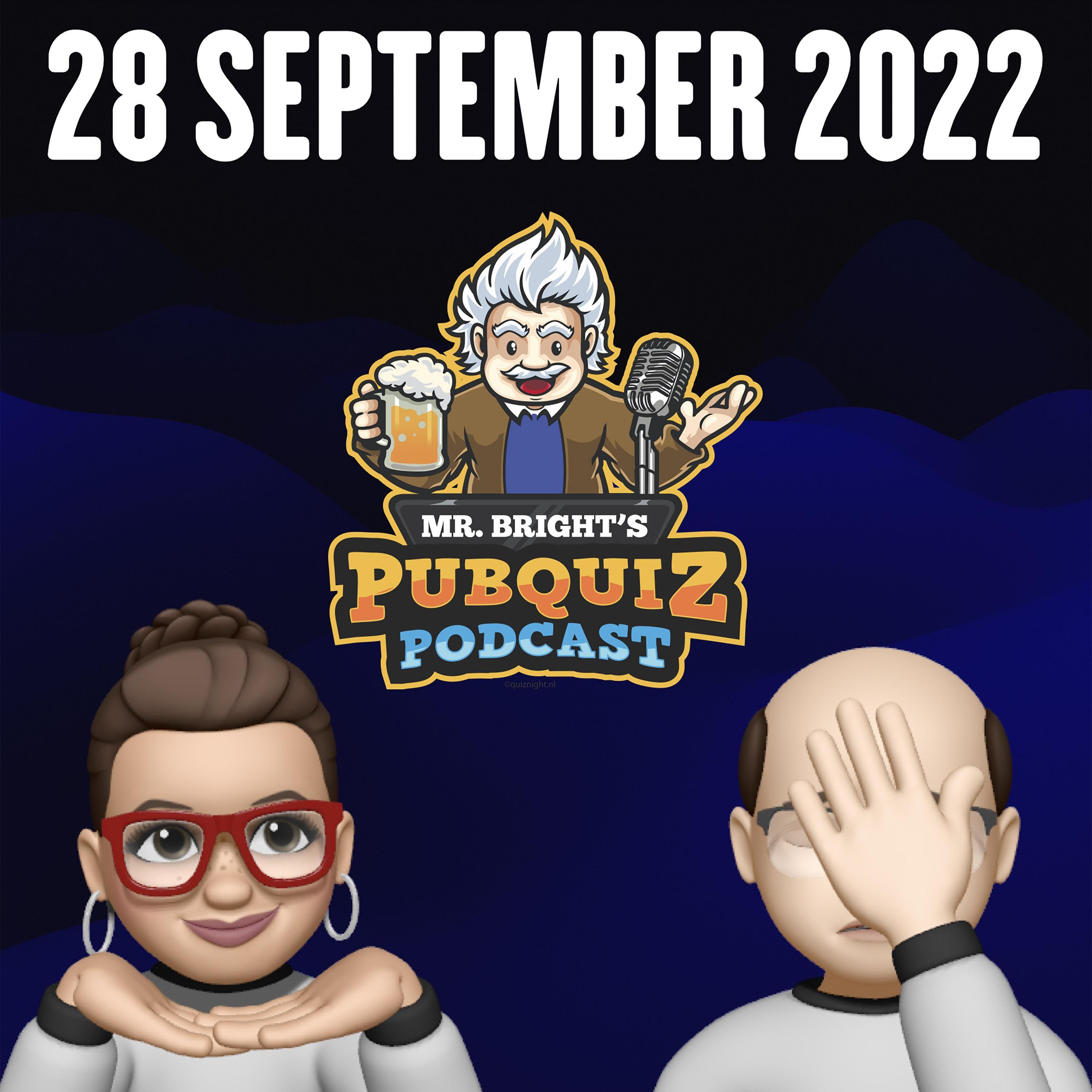 Pubquiz Podcast 28 september 2022 episode artwork