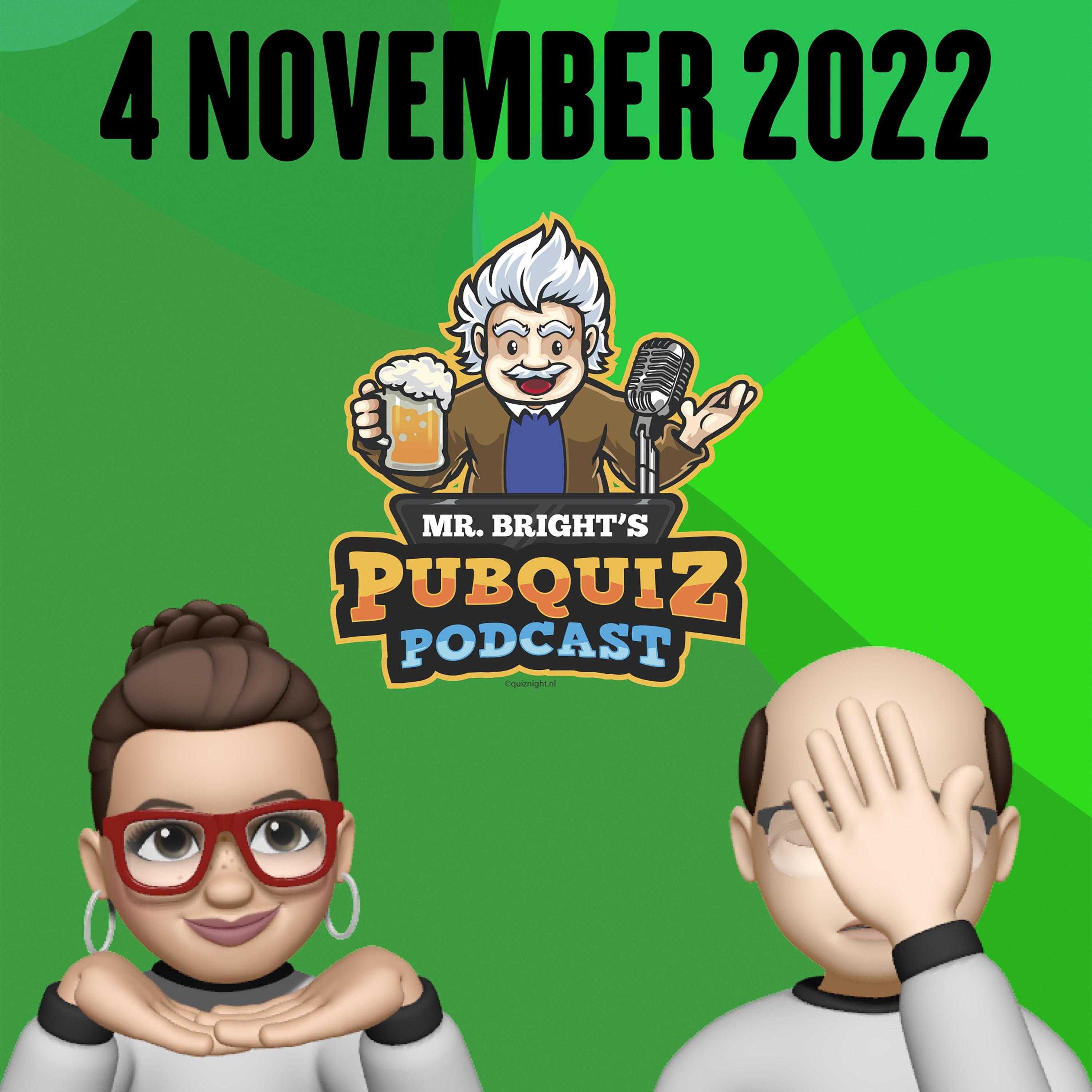 Pubquiz Podcast 4 november 2022 episode artwork