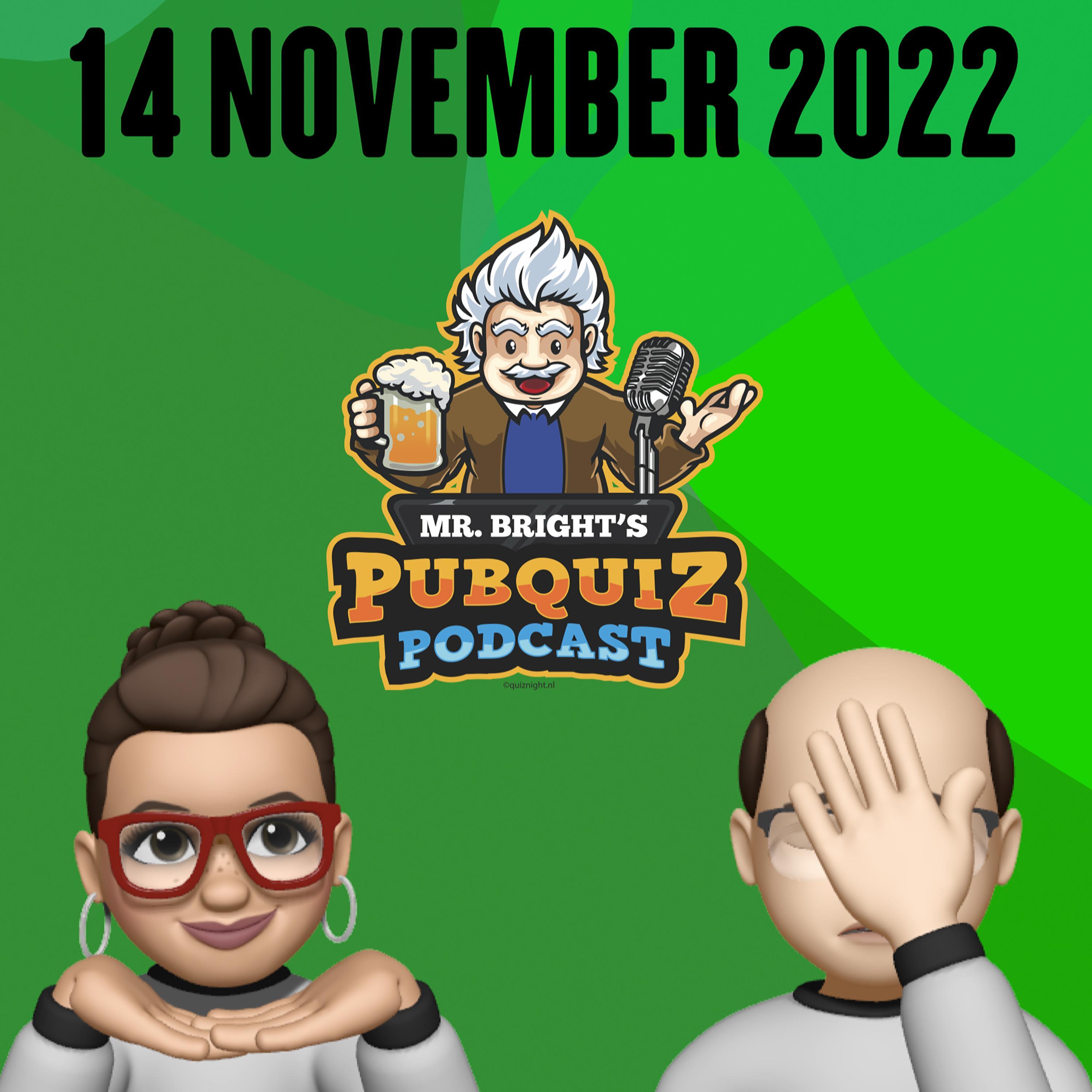 Pubquiz Podcast 14 november 2022 episode artwork