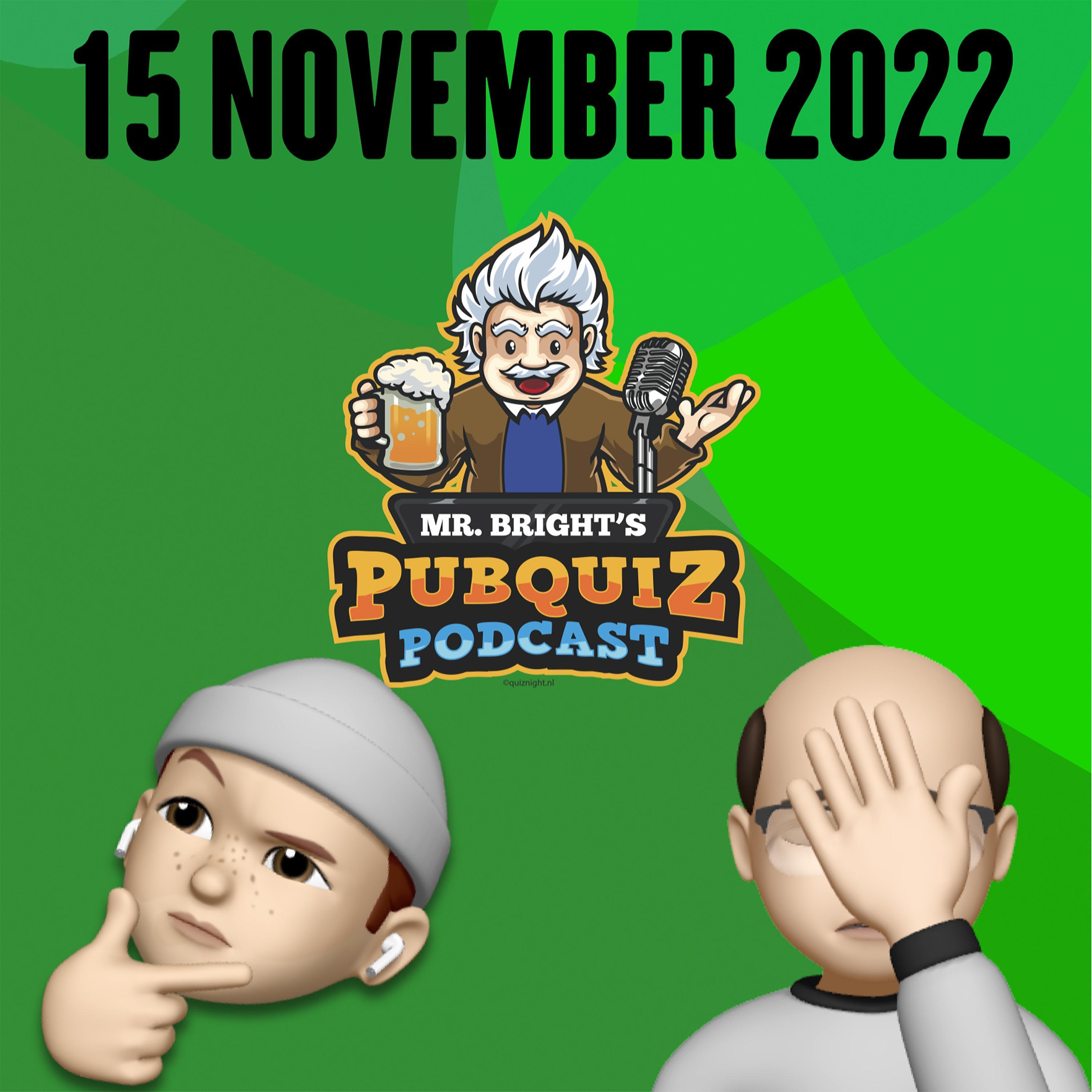 Pubquiz Podcast 15 november 2022 episode artwork