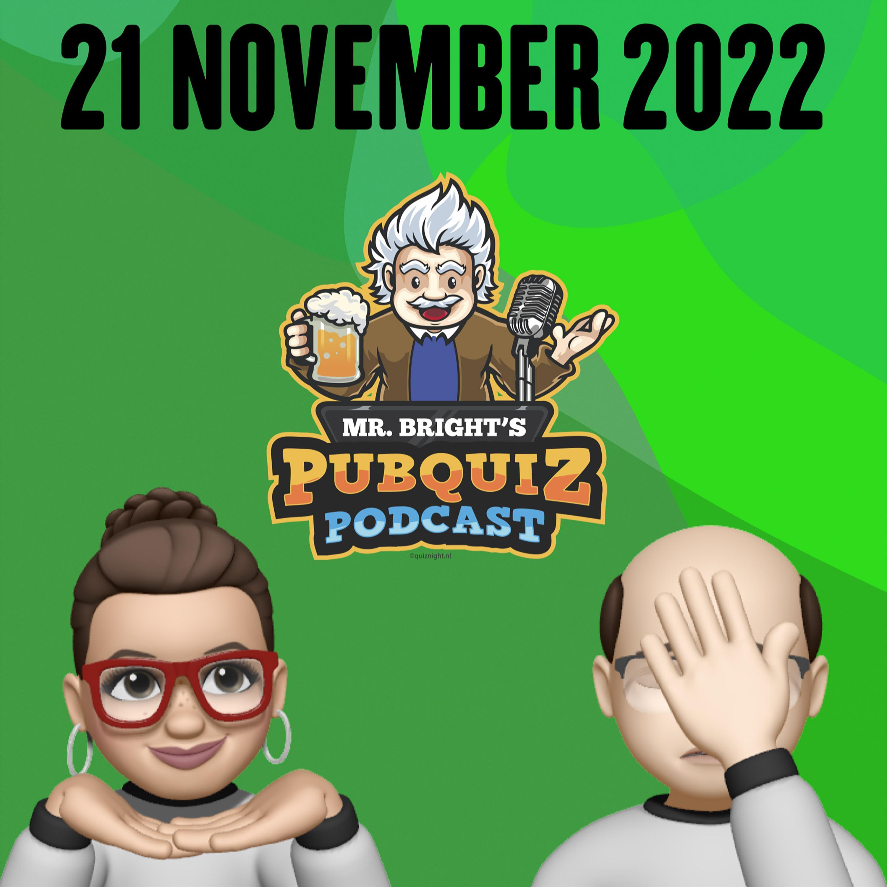 Pubquiz Podcast 21 november 2022 episode artwork