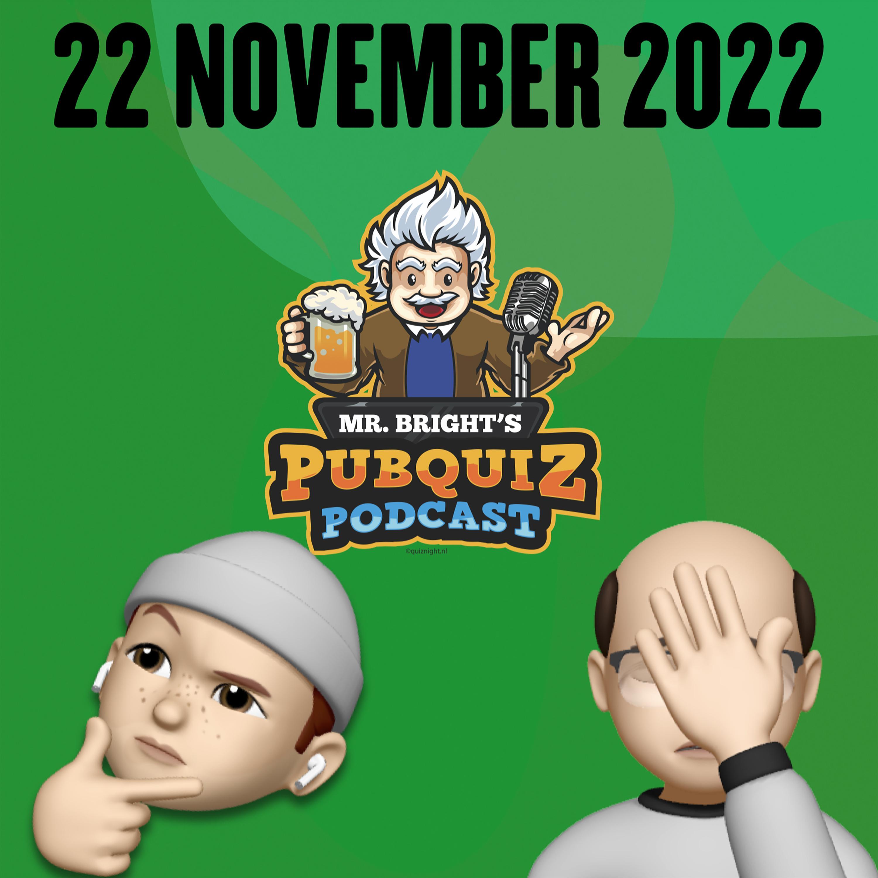 Pubquiz Podcast 22 november 2022 episode artwork