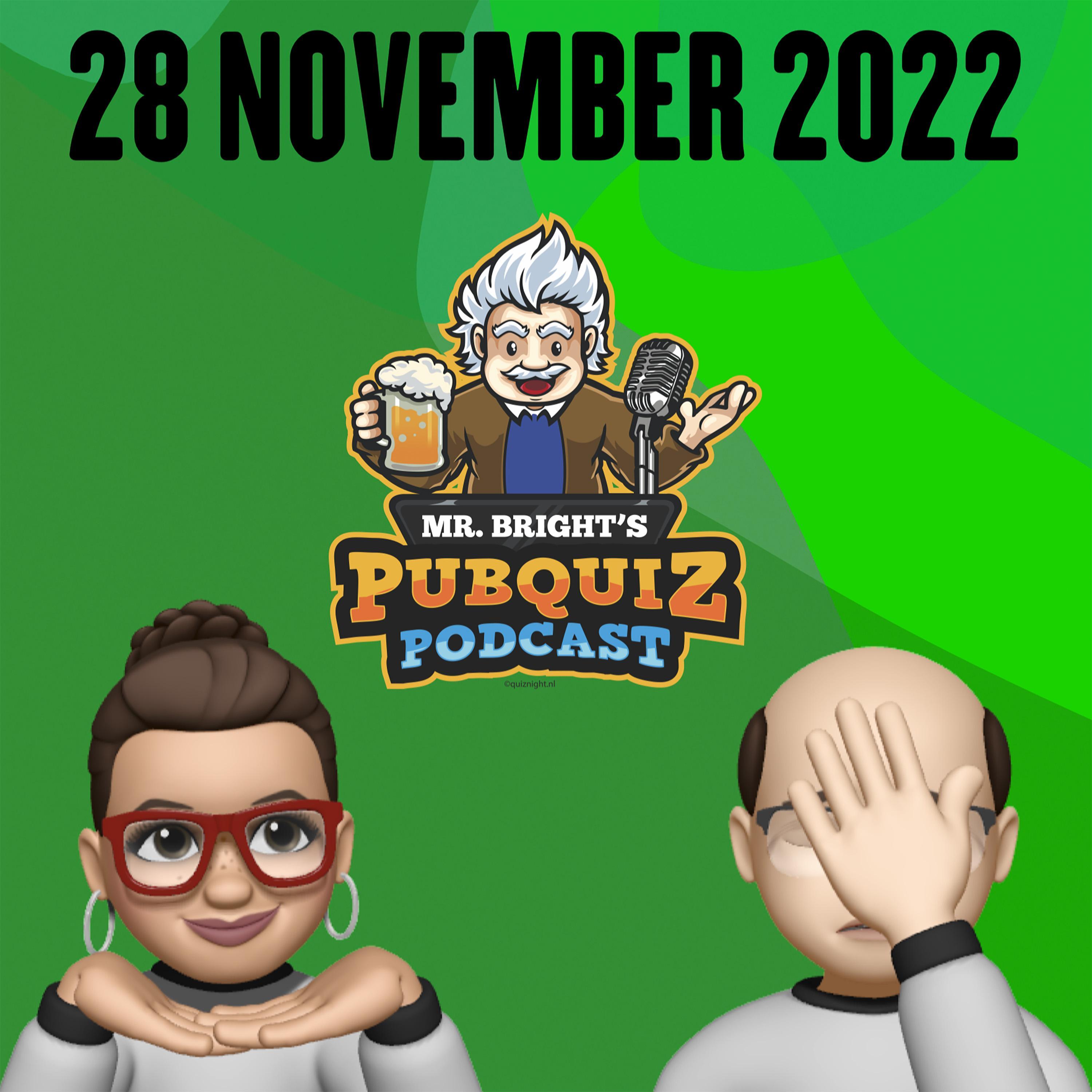 Pubquiz Podcast 28 november 2022 episode artwork