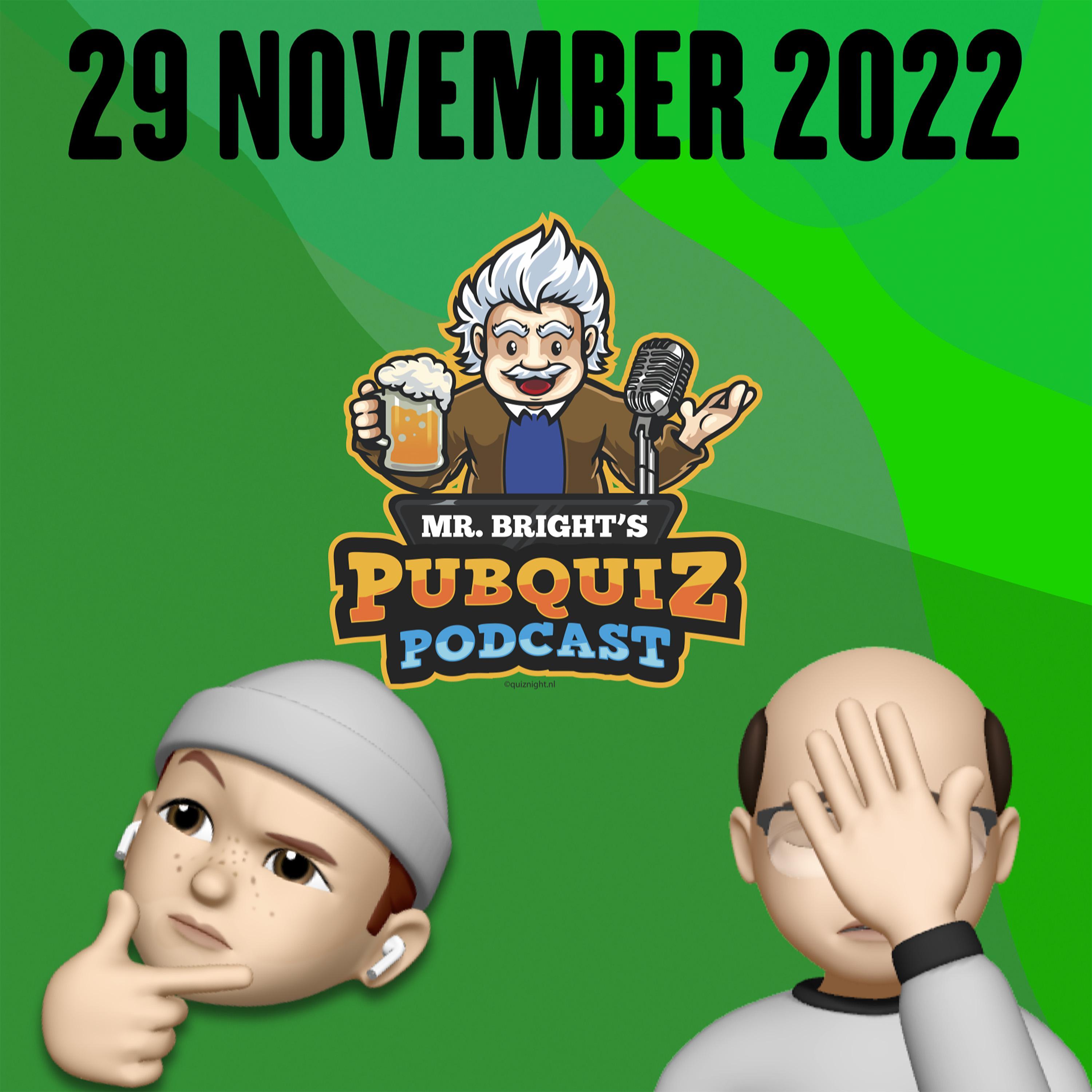 Pubquiz Podcast 29 november 2022 episode artwork