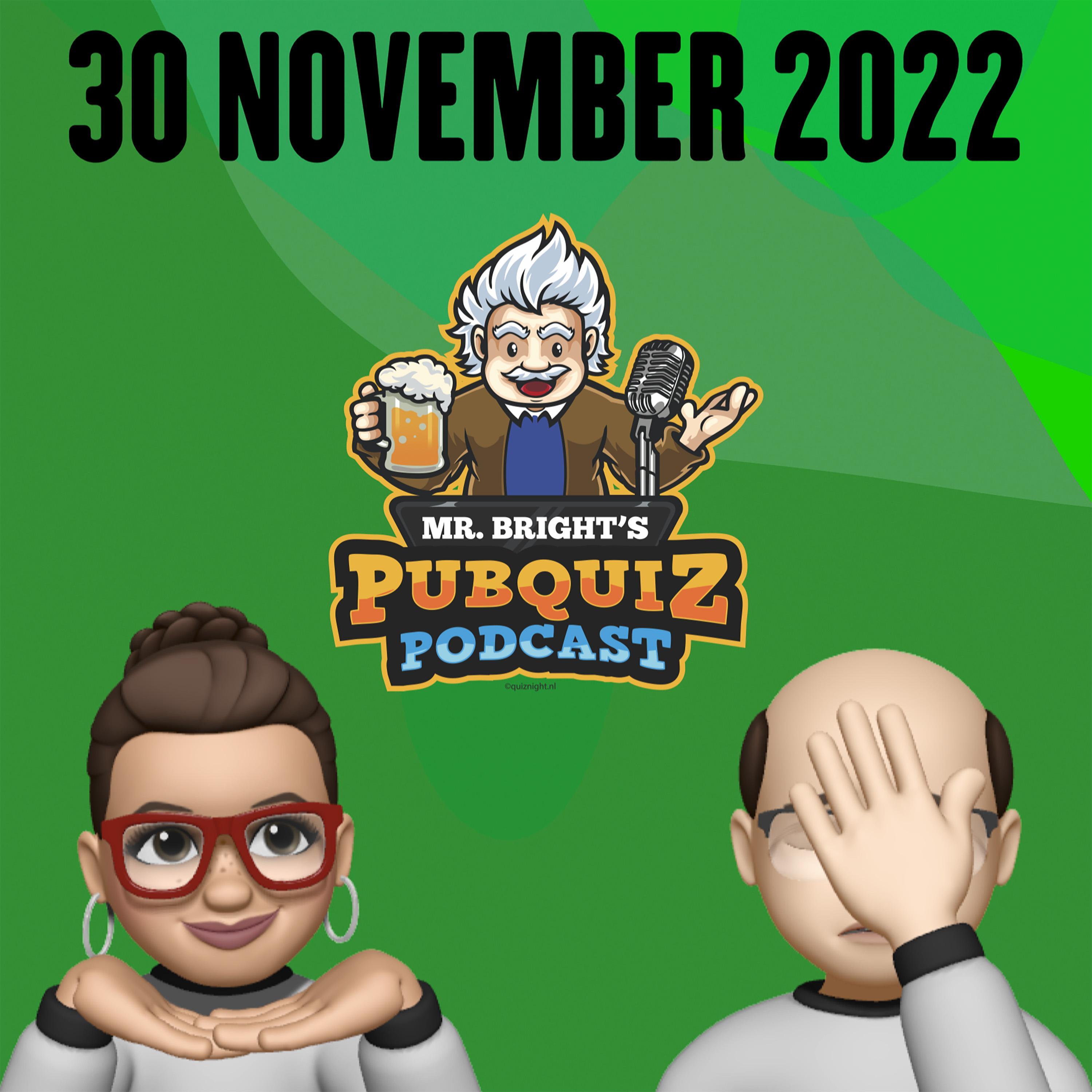 Pubquiz Podcast 30 november 2022 episode artwork