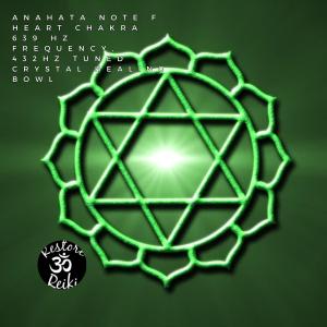 Anahata Note F Green Heart Chakra 639 hz frequency, 432hz tuned Crystal Healing Bowl, Sound Bath Meditation ASMR
